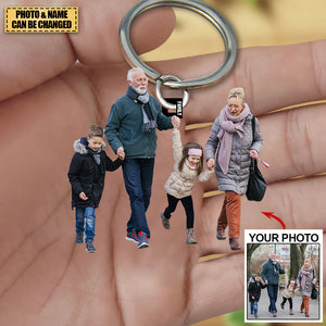 Personalized Acrylic Keychain-Gift For Family/Grandpa/Grandma- Custom Your Photo