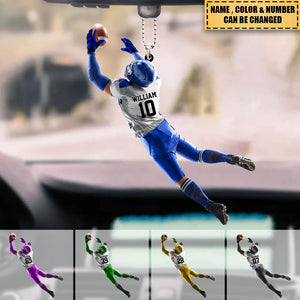 Personalized American Football Lover/player Acrylic Hanging Ornament