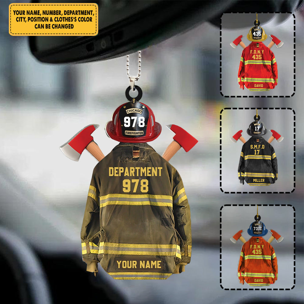 Proud Firefighter Personalized Ornament Gift For Firefighter Fireman