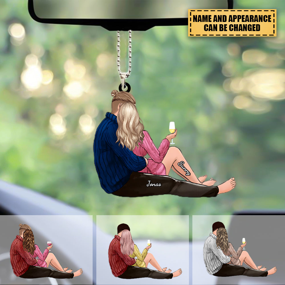 Romantic Couple Personalized Car Hanging Ornament- Gifts For Couple