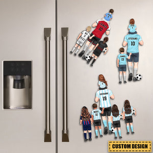 Personalized Soccer Dad/Grandpa&Kids Fridge Magnet