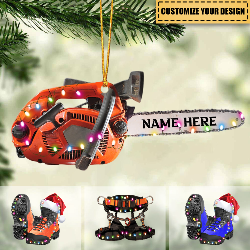 Arborist Gear And Equipment - Personalized Christmas Ornament - Gift For Arborists