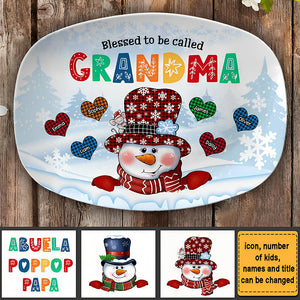 Blessed To Be Called Grandma Or Grandpa Plate