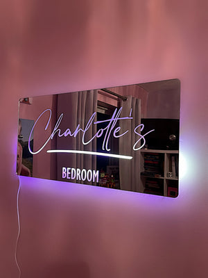 Personalised Name Mirror - Light Up Mirror
