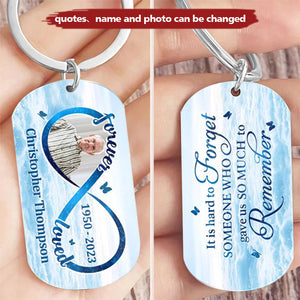Forever Loved Memorial Remembrance Upload Photo Memorial Remembrance Personalized Acrylic Keychain