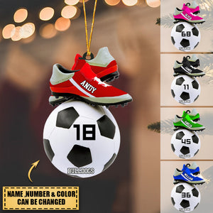 Personalized soccer Christmas Ornament-Great Gift Idea For Soccer Players&Soccer Lovers