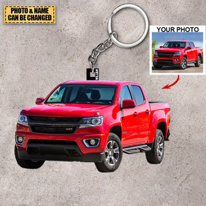 Personalized Pickup Truck Acrylic Keychain -Great Gift Idea For Off-road Lovers- Custom Your Photo