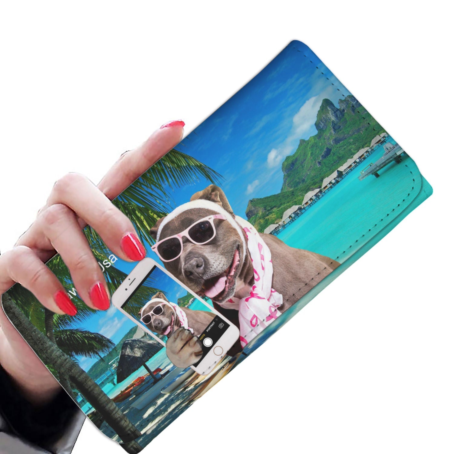 Explore The World With Your Staffordshire Bull Terrier - Women Wallet V1