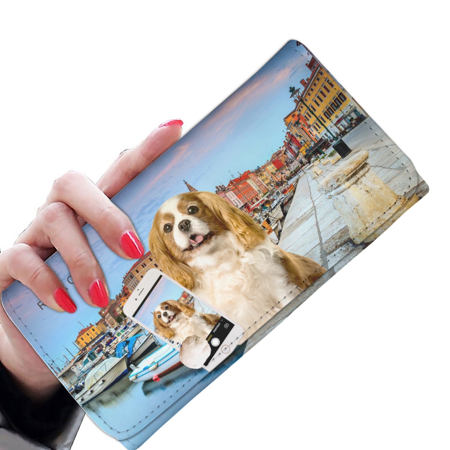 Explore The World With Your Cavalier King Charles Spaniel - Women Wallet V2