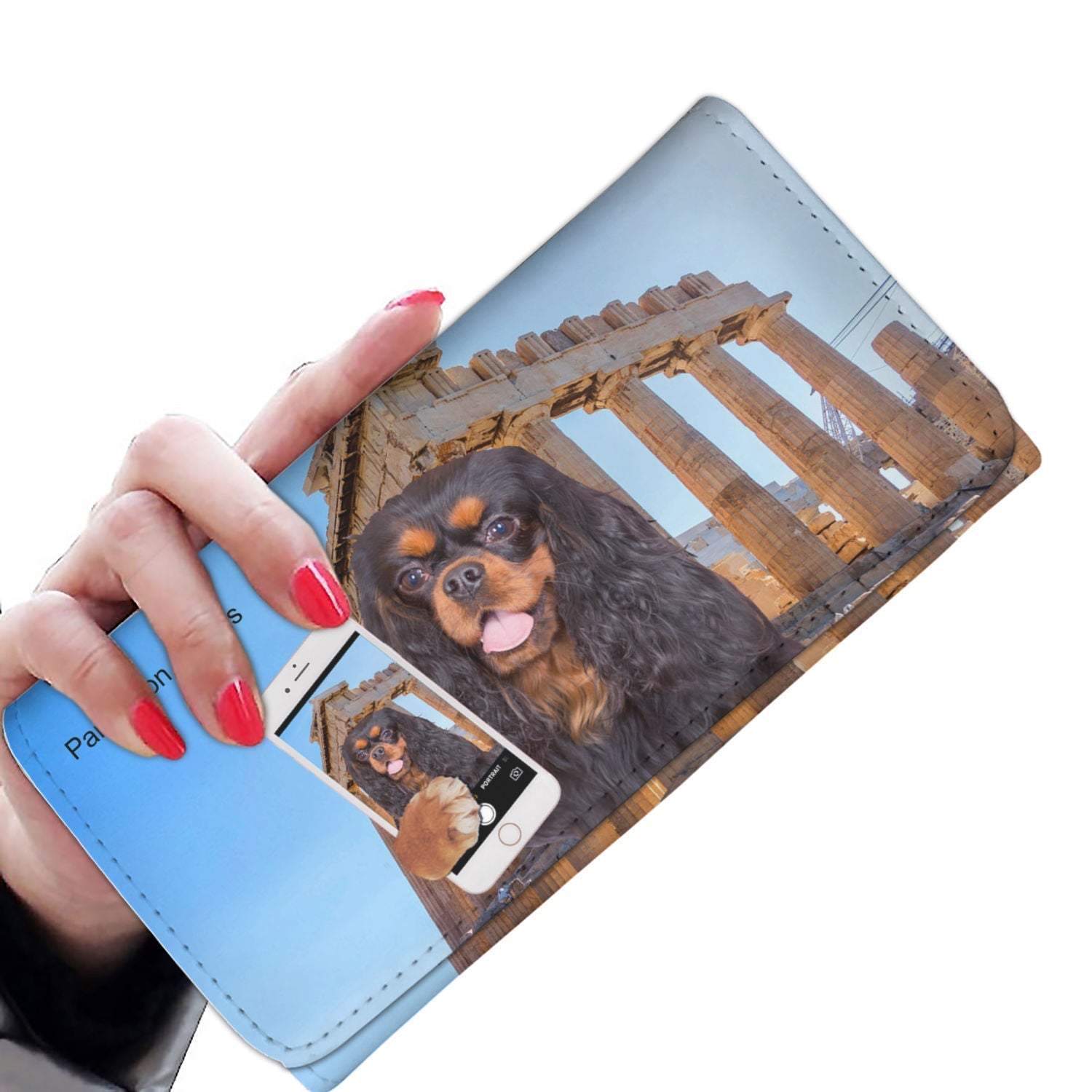 Explore The World With Your Cavalier King Charles Spaniel - Women Wallet V4