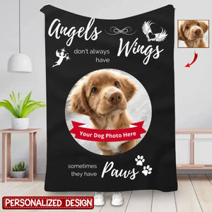 Soft & Cozy Sherpa Fleece Blanket - Angels don't always have wings sometimes they have paws