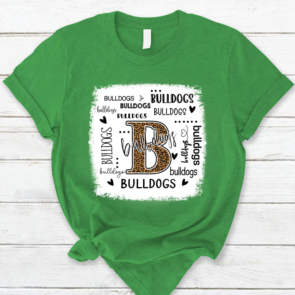 Bulldogs Leopard Teacher T-Shirt