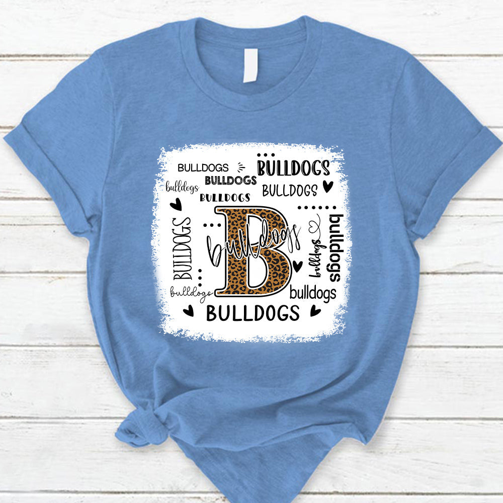 Bulldogs Leopard Teacher T-Shirt