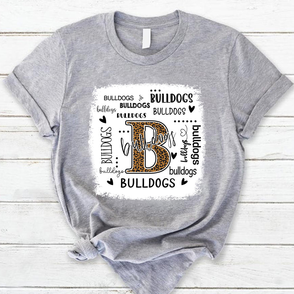 Bulldogs Leopard Teacher T-Shirt