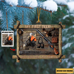 Personalized Hunting Photo Acrylic Car / Christmas Ornament - Gift For Hunting Lover