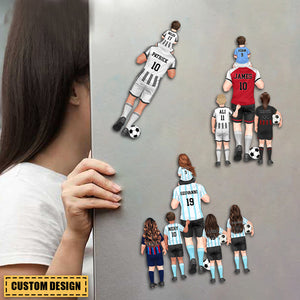 Personalized Soccer Dad/Grandpa&Kids Fridge Magnet