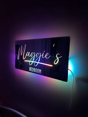 Personalised Name Mirror - Light Up Mirror
