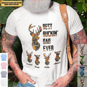 Best Buckin' Dad Ever Personalized Shirt Gift For Dad, Hunting Lovers