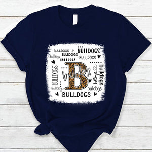 Bulldogs Leopard Teacher T-Shirt