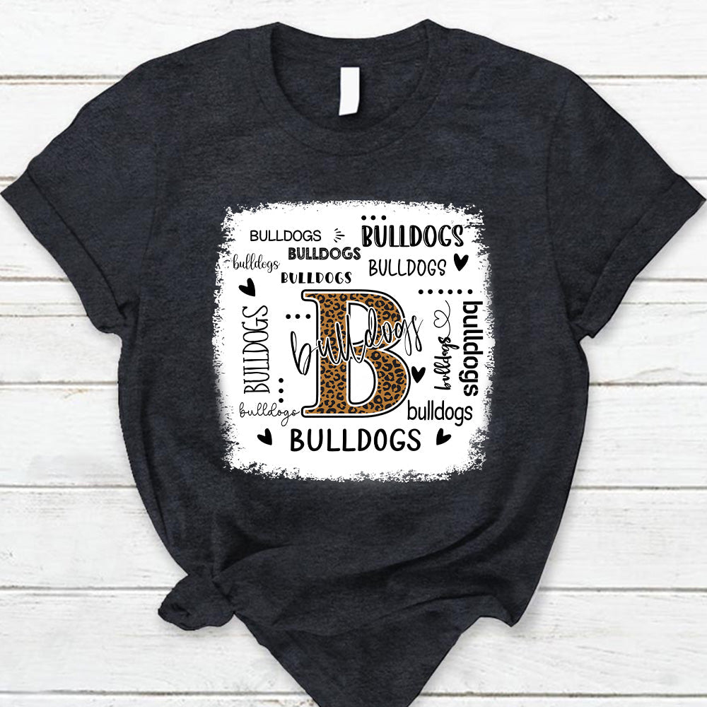 Bulldogs Leopard Teacher T-Shirt