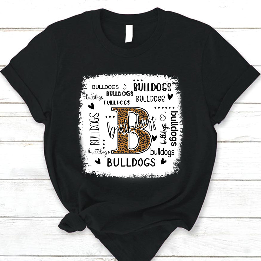 Bulldogs Leopard Teacher T-Shirt