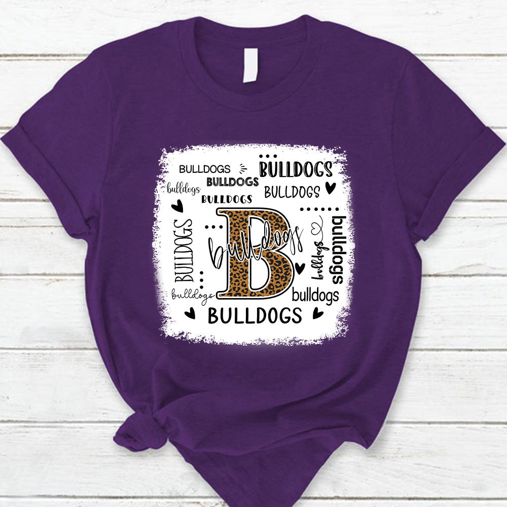 Bulldogs Leopard Teacher T-Shirt