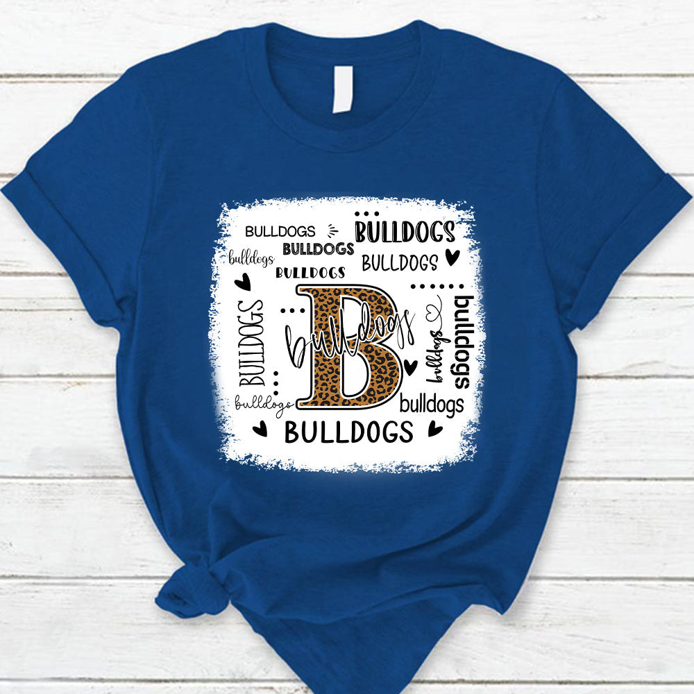 Bulldogs Leopard Teacher T-Shirt