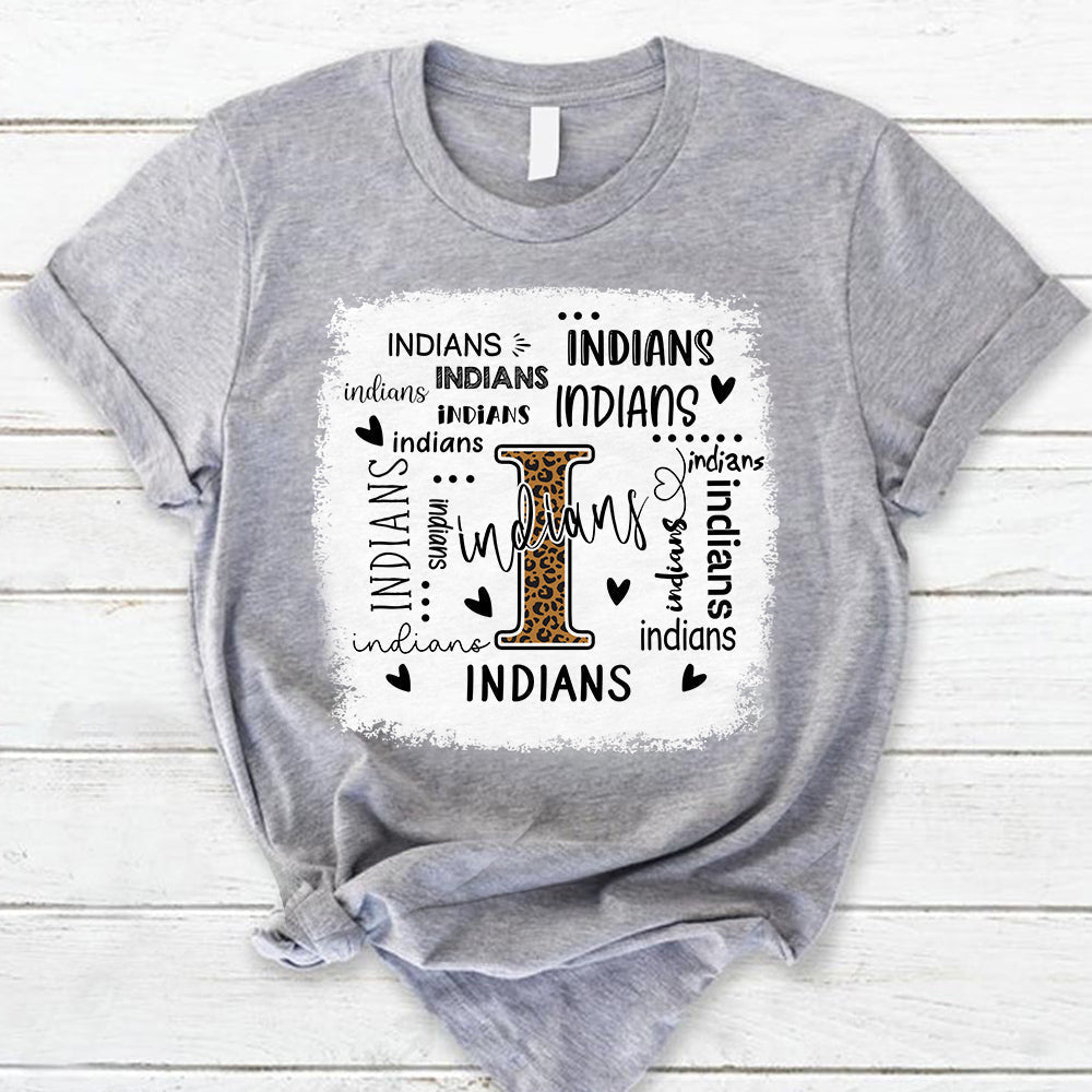 Indians Leopard Teacher T-Shirt