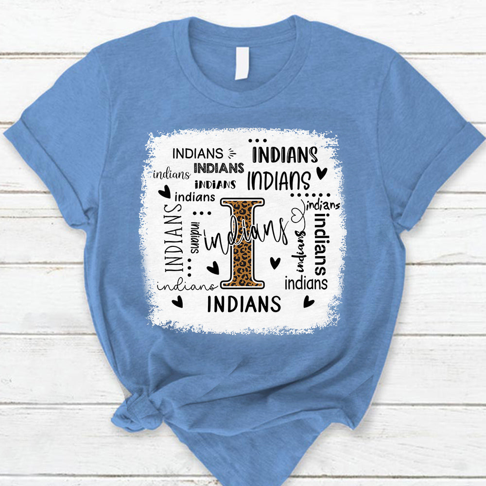Indians Leopard Teacher T-Shirt