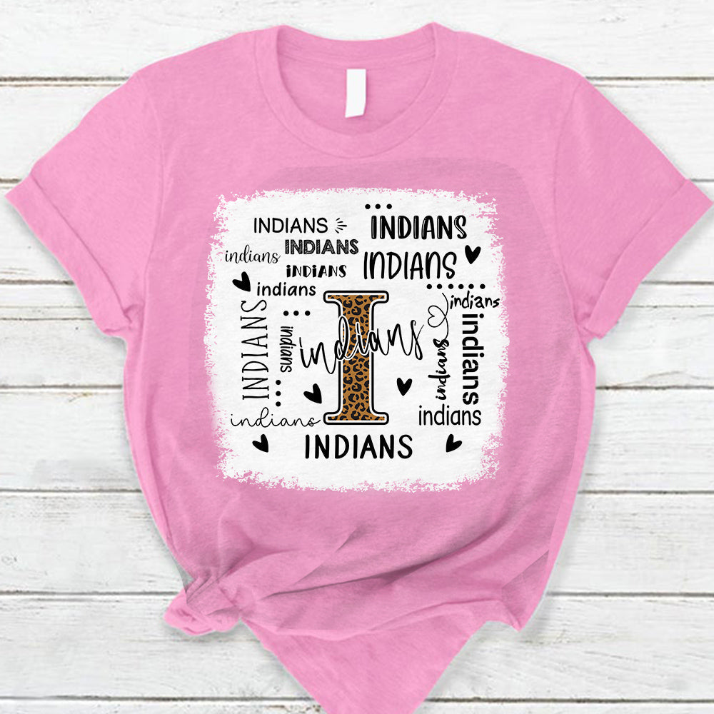 Indians Leopard Teacher T-Shirt