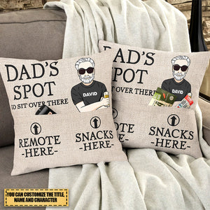 Dad's Spot - Personalized Pocket Pillow-Birthday Gift Idea