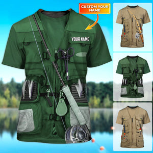 Personalized 3D Fishing Unisex T-shirt-Great Father's Day Gift Idea