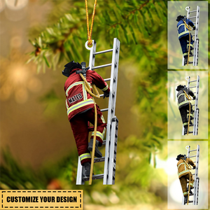 Personalized Acrylic Christmas/Car Ornament - Gift For Firefighter