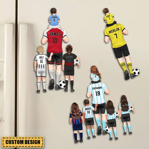 Personalized Soccer Dad/Grandpa&Kids Fridge Magnet