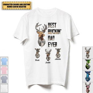 Best Buckin' Dad Ever Personalized Shirt Gift For Dad, Hunting Lovers