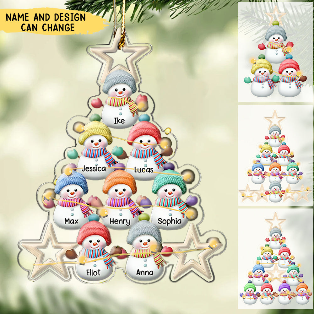 Personalized Snowman Kid Acrylic Christmas Ornament-Awesome Gift Idea