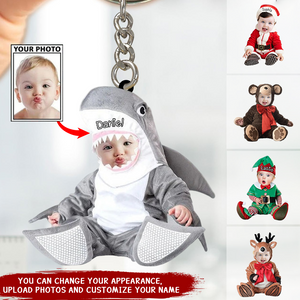 Personalized Photo Baby Acrylic Keychain-Custom Gift For New Baby First Acrylic Keychain