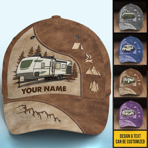 Adventure Awaits In Nature - Camping Personalized Custom Hat, All Over Print Classic Cap - Gift For Camping Lovers
