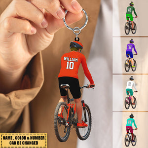 Personalized Mountain Biking/Rider/Cyclist Acrylic Keychain For Cyclists