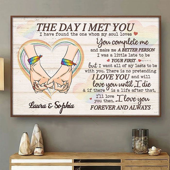 You're The One Whom My Soul Loves, LGBTQ+ Couples - Gift For Couples, Personalized Horizontal Poster