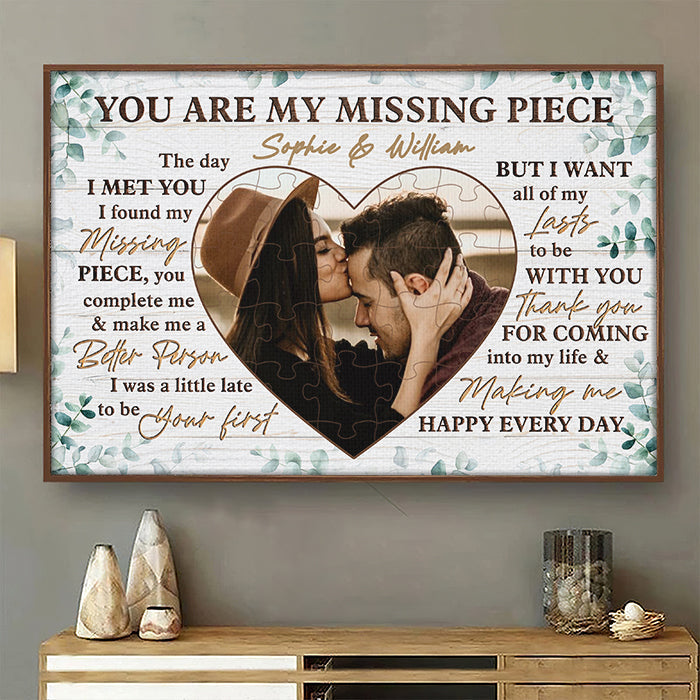I Want All Of My Lasts To be With You - Upload Image, Gift For Couples - Personalized Horizontal Poster