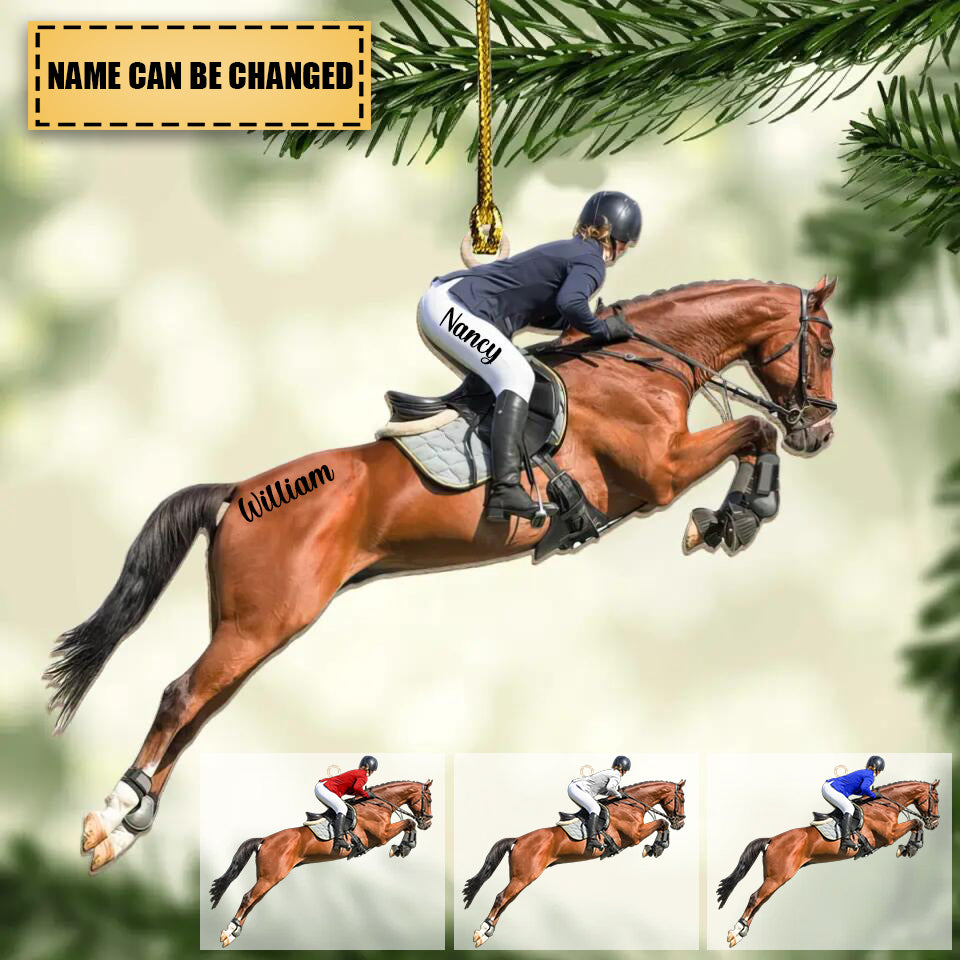Personalized Equestrian Girl Ornament - Gift Idea For Horse Lover/ Christmas