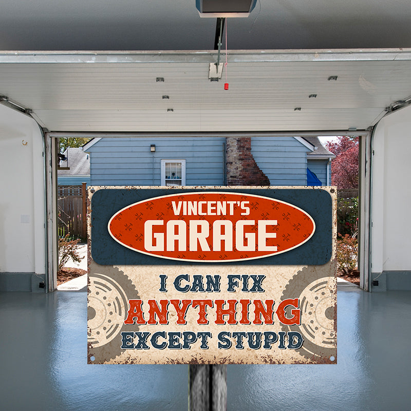 I Can Fix Anything - Auto Mechanic Garage Gift For Dad And Grandpa - Personalized Custom Classic Metal Signs