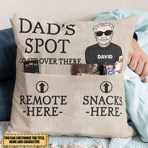 Dad's Spot - Personalized Pocket Pillow-Birthday Gift Idea