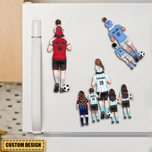 Personalized Soccer Dad/Grandpa&Kids Fridge Magnet