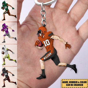 2024New Release-Personalized American Football Player Acrylic Keychain - Gift For Football Player Football Lovers