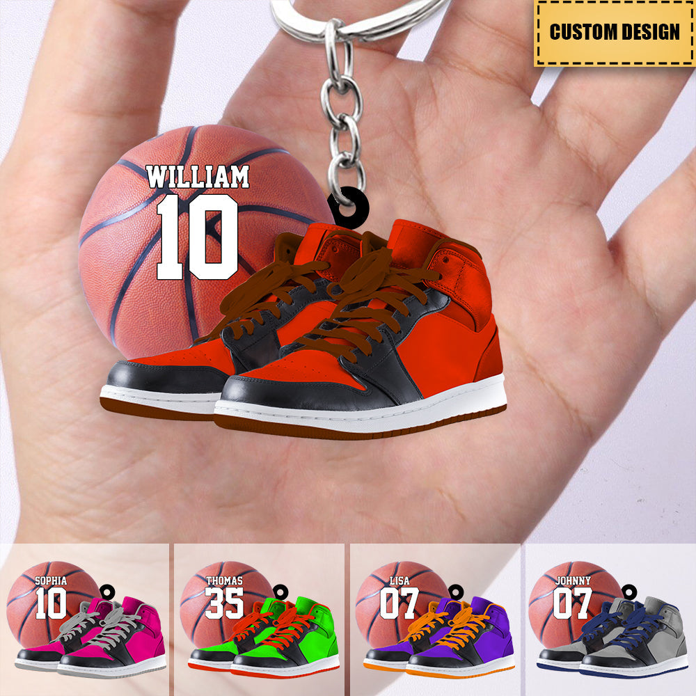 Personalized Basketball  Acrylic Keychain-Gift For Basketball Lovers