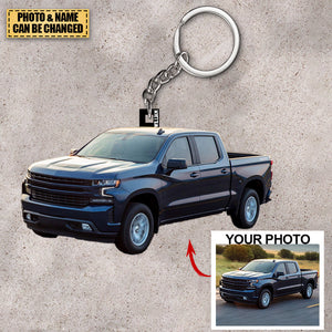 Personalized Pickup Truck Acrylic Keychain -Great Gift Idea For Off-road Lovers- Custom Your Photo