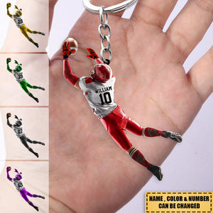 Personalized American Football Lover/player Acrylic Keychain