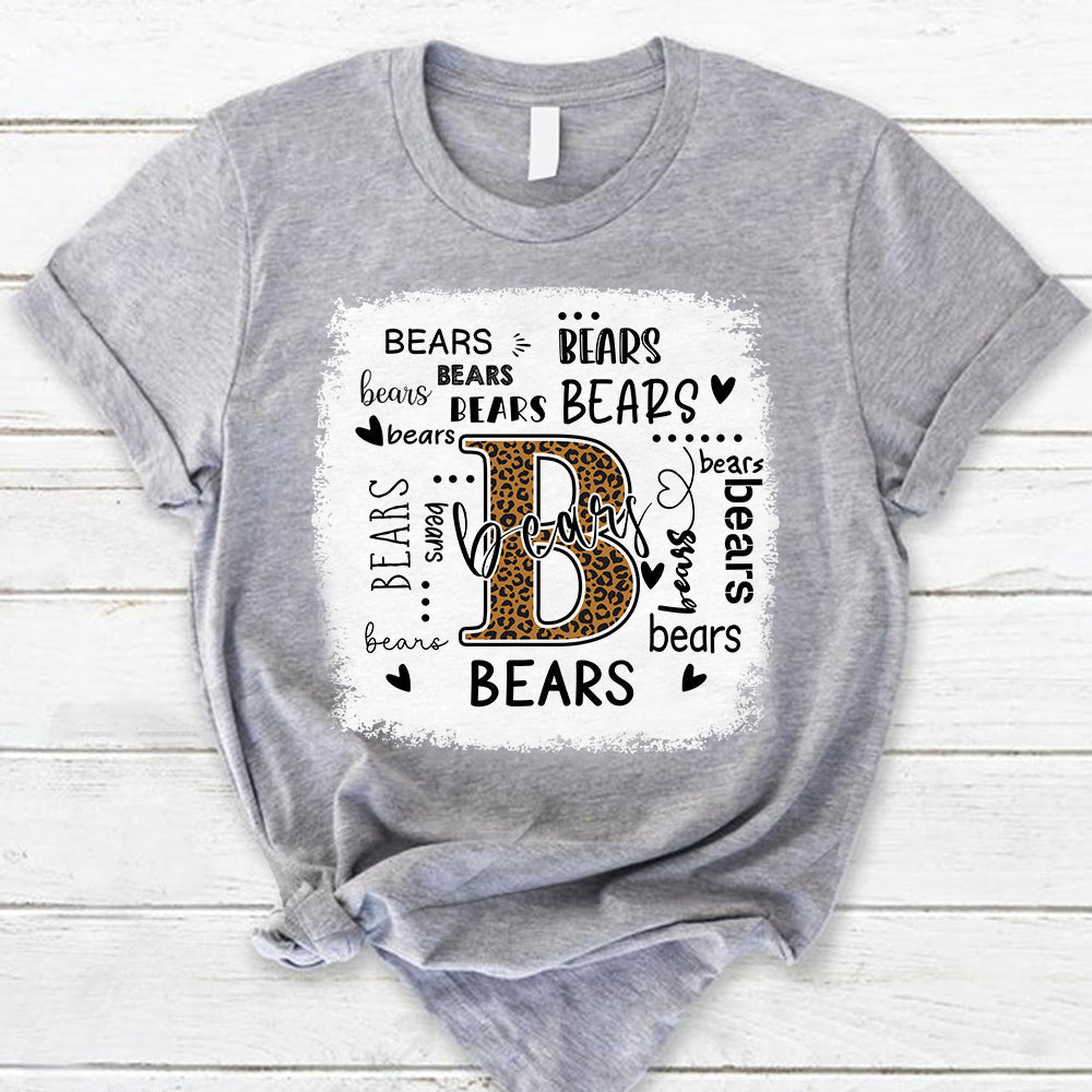 Bears Leopard Teacher T-Shirt